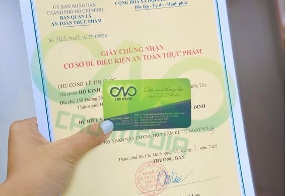 Xin giấy chứng nhận an toàn thực phẩm tại quận Bình Tân