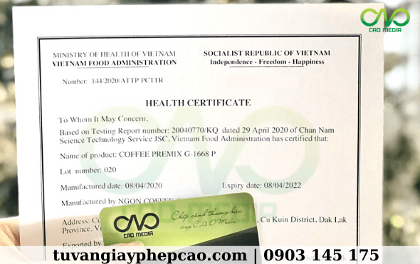 Làm giấy chứng nhận health certificate gạo nếp xuất khẩu