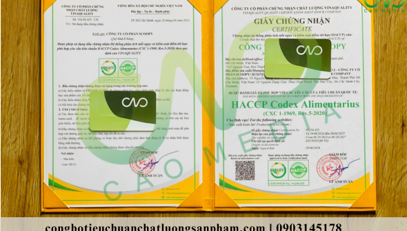 Dịch vụ cấp giấy chứng nhận HACCP